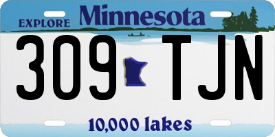 MN license plate 309TJN