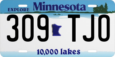 MN license plate 309TJO