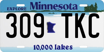 MN license plate 309TKC
