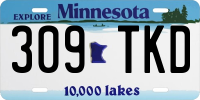 MN license plate 309TKD