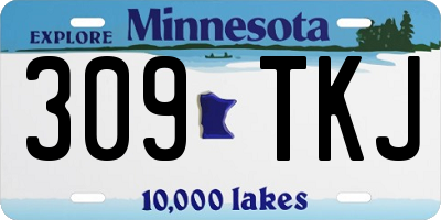 MN license plate 309TKJ