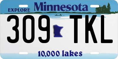 MN license plate 309TKL
