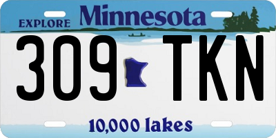 MN license plate 309TKN