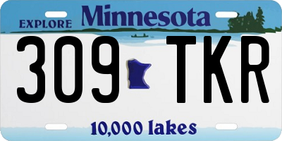 MN license plate 309TKR