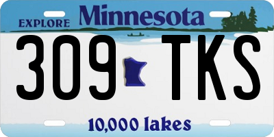 MN license plate 309TKS