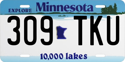 MN license plate 309TKU