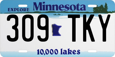 MN license plate 309TKY