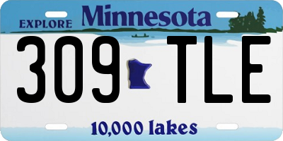 MN license plate 309TLE