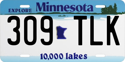 MN license plate 309TLK