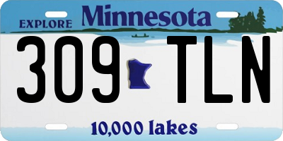 MN license plate 309TLN