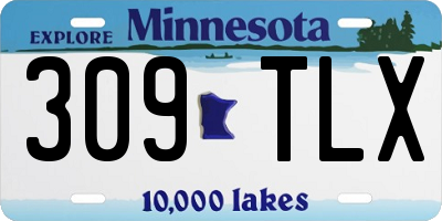 MN license plate 309TLX