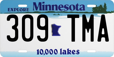 MN license plate 309TMA