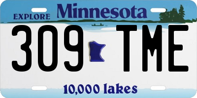 MN license plate 309TME