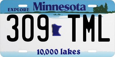 MN license plate 309TML