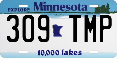 MN license plate 309TMP