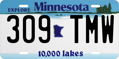 MN license plate 309TMW