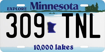 MN license plate 309TNL