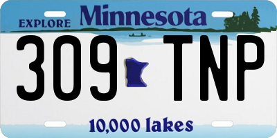 MN license plate 309TNP