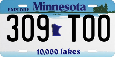 MN license plate 309TOO