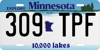 MN license plate 309TPF