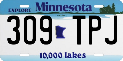 MN license plate 309TPJ