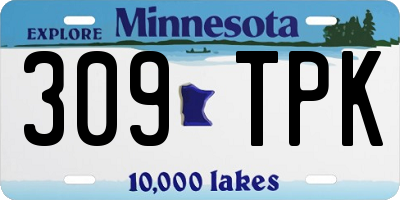 MN license plate 309TPK