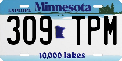 MN license plate 309TPM