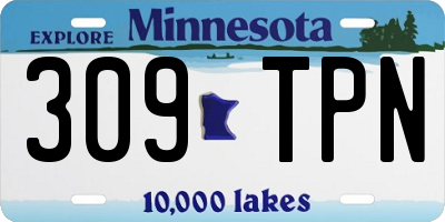 MN license plate 309TPN