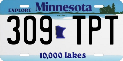 MN license plate 309TPT