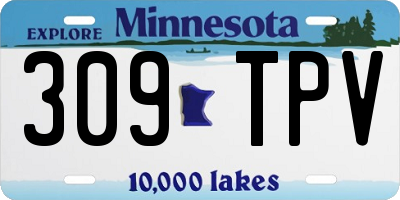 MN license plate 309TPV