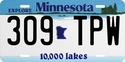 MN license plate 309TPW