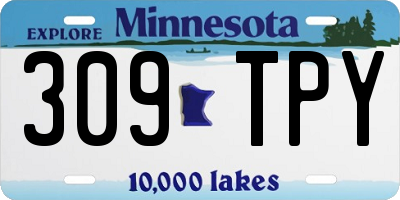 MN license plate 309TPY