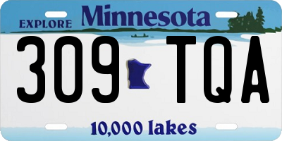 MN license plate 309TQA