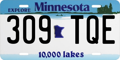 MN license plate 309TQE