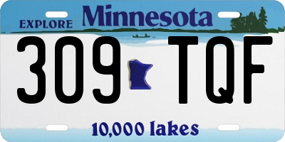 MN license plate 309TQF