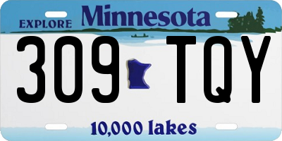 MN license plate 309TQY