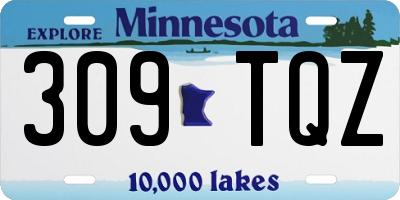 MN license plate 309TQZ