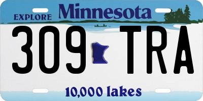 MN license plate 309TRA