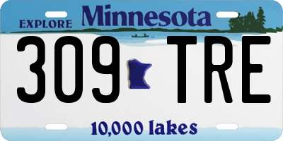 MN license plate 309TRE