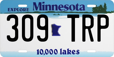 MN license plate 309TRP
