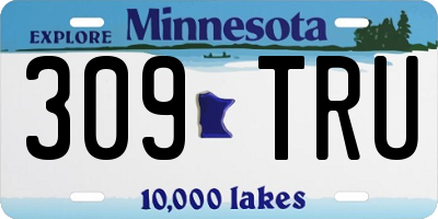 MN license plate 309TRU