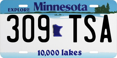 MN license plate 309TSA