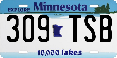 MN license plate 309TSB