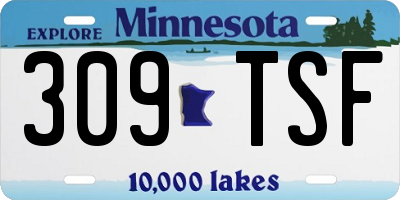 MN license plate 309TSF