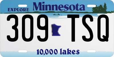 MN license plate 309TSQ