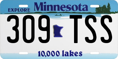 MN license plate 309TSS