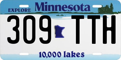 MN license plate 309TTH