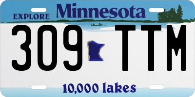 MN license plate 309TTM