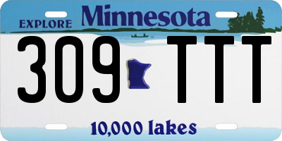 MN license plate 309TTT