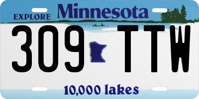 MN license plate 309TTW